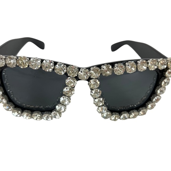 SUNGLASSES SUN GLASSES SHADES Crystal Bling Rhinestones Plastic Frames Beach - Picture 14 of 16